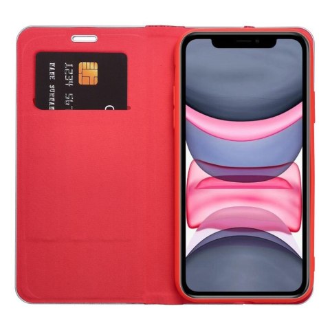 Etui LUNA Book Carbon do iPhone 11 czerwony