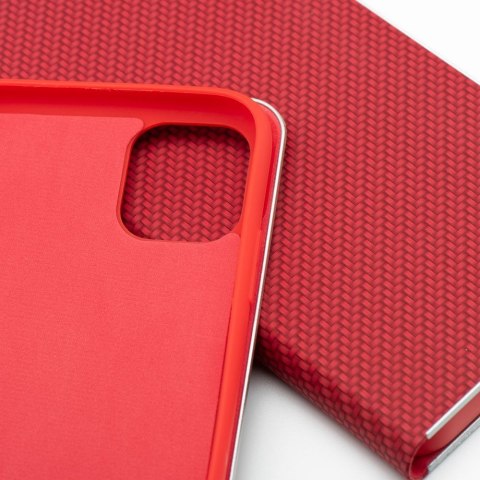 Etui LUNA Book Carbon do iPhone 11 czerwony