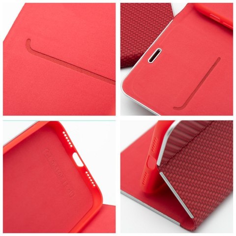 Etui LUNA Book Carbon do iPhone 11 czerwony