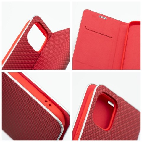 Etui LUNA Book Carbon do iPhone 11 czerwony