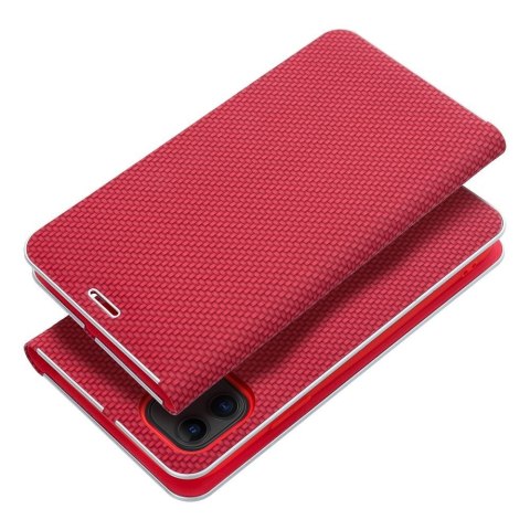 Etui LUNA Book Carbon do iPhone 11 czerwony