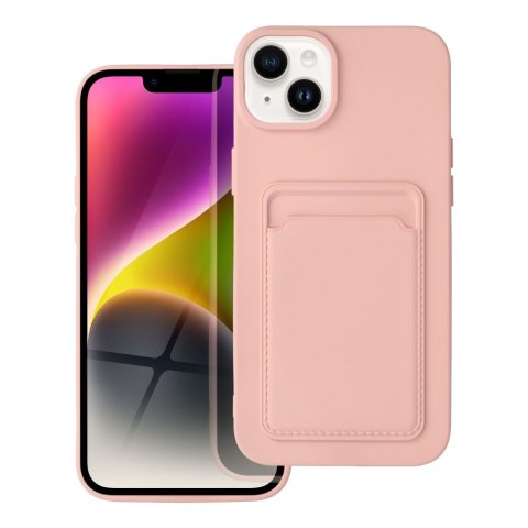 Etui CARD CASE do iPhone 14 Plus różowy