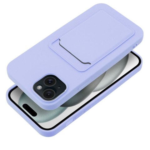 Etui CARD CASE do iPhone 15 Plus fioletowy