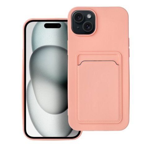 Etui CARD CASE do iPhone 15 Plus różowy
