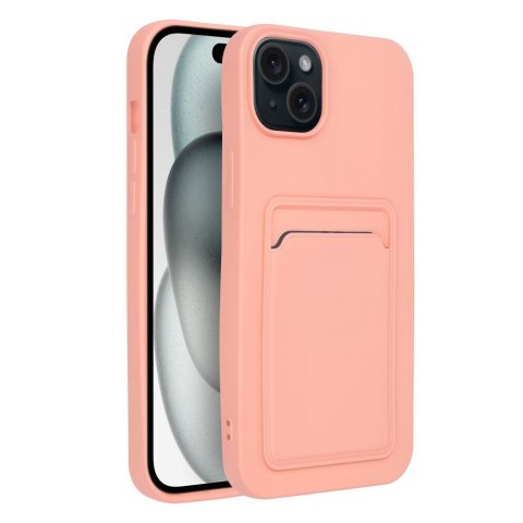 Etui CARD CASE do iPhone 15 Plus różowy