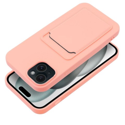 Etui CARD CASE do iPhone 15 Plus różowy