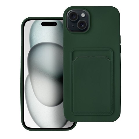 Etui CARD CASE do iPhone 15 Plus zielony