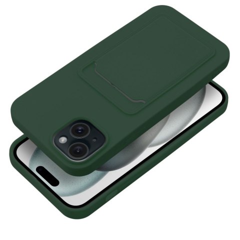 Etui CARD CASE do iPhone 15 Plus zielony