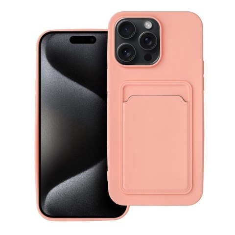 Etui CARD CASE do iPhone 15 Pro Max różowy