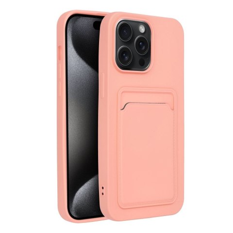 Etui CARD CASE do iPhone 15 Pro Max różowy