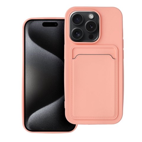 Etui CARD CASE do iPhone 15 Pro różowy