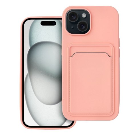 Etui CARD CASE do iPhone 15 różowy