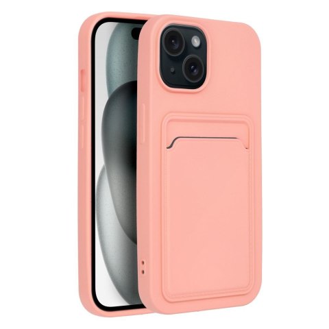 Etui CARD CASE do iPhone 15 różowy