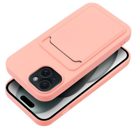 Etui CARD CASE do iPhone 15 różowy