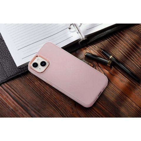 Etui FRAME do iPhone 14 pudrowy róż