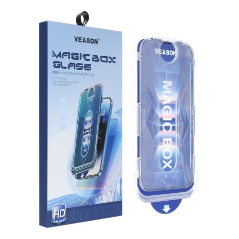 Szkło Hartowane 6D Pro Veason Easy-Install Glass + Aplikator - do Iphone 15 czarny