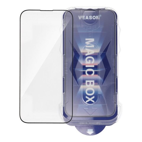 Szkło Hartowane 6D Pro Veason Easy-Install Glass + Aplikator - do Iphone 15 czarny