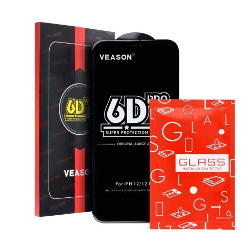Szkło Hartowane 6D Pro Veason Glass - do Iphone 15 czarny