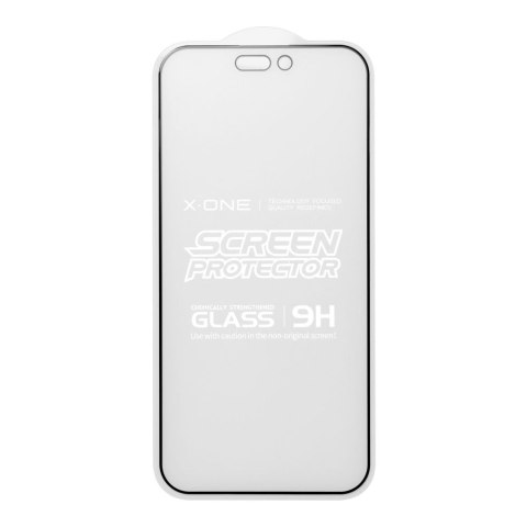 Szkło hartowane X-ONE Full Cover Extra Strong Matowe - do iPhone 14 Pro Max (full glue) czarny
