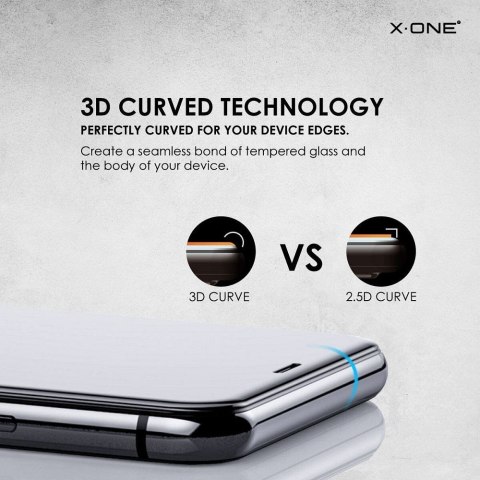 Szkło hartowane X-ONE Full Cover Extra Strong Matowe - do iPhone 15 Pro (full glue) czarny