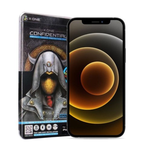 Szkło hartowane X-ONE Full Cover Extra Strong Privacy - do iPhone 16 Pro (full glue) czarny