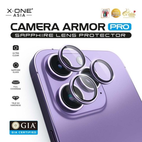 Szkło szafirowe X-ONE na obiektyw aparatu Camera Armor Pro - do iPhone 15/15 Plus