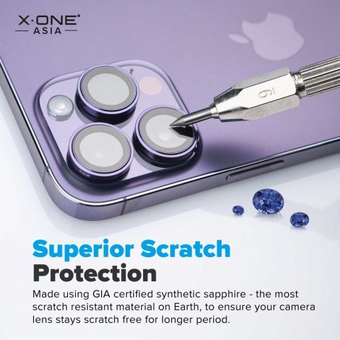 Szkło szafirowe X-ONE na obiektyw aparatu Camera Armor Pro - do iPhone 15/15 Plus