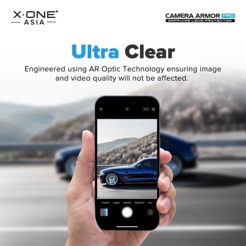 Szkło szafirowe X-ONE na obiektyw aparatu Camera Armor Pro - do iPhone 15/15 Plus