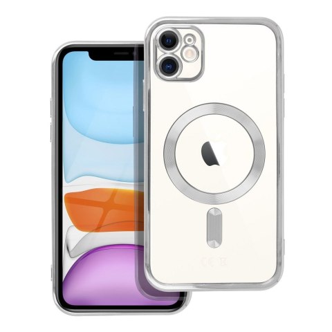 Etui ELECTRO MAG COVER kompatybilny z MagSafe do iPhone 11 srebrny