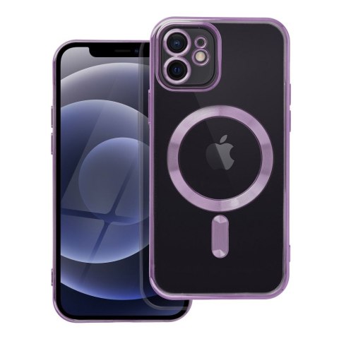 Futerał ELECTRO MAG COVER kompatybilny z MagSafe do IPHONE 12 fioletowy