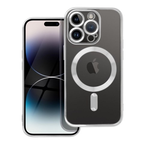 Etui ELECTRO MAG COVER kompatybilny z MagSafe do iPhone 14 Pro srebrny