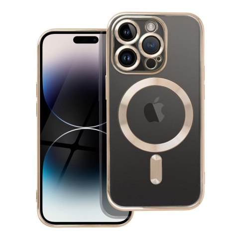 Etui ELECTRO MAG COVER kompatybilny z MagSafe do iPhone 14 Pro złoty