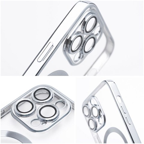 Etui ELECTRO MAG COVER kompatybilny z MagSafe do iPhone 14 srebrny