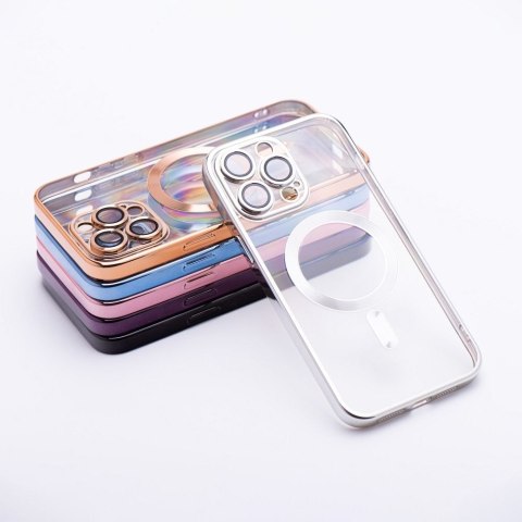 Etui ELECTRO MAG COVER kompatybilny z MagSafe do iPhone 14 srebrny