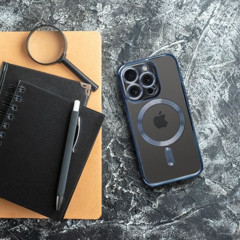 Etui ELECTRO MAG COVER kompatybilny z MagSafe do iPhone 15 Pro Max tytanowy niebieski