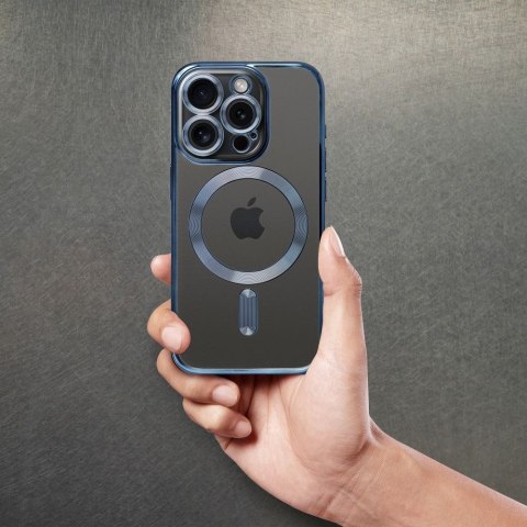 Etui ELECTRO MAG COVER kompatybilny z MagSafe do iPhone 15 Pro Max tytanowy niebieski