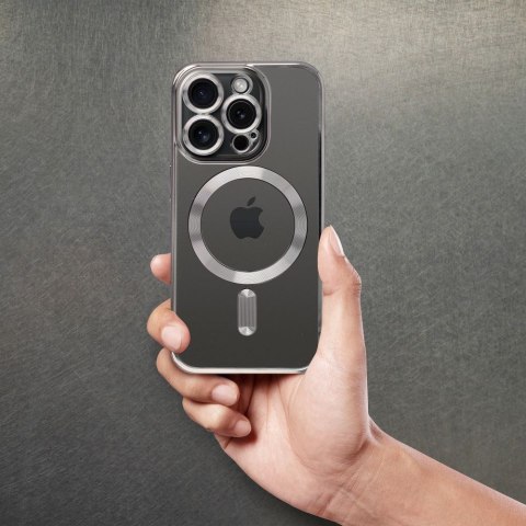Etui ELECTRO MAG COVER kompatybilny z MagSafe do iPhone 15 Pro Max tytanowy szary