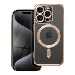 Etui ELECTRO MAG COVER kompatybilny z MagSafe do iPhone 15 Pro złoty