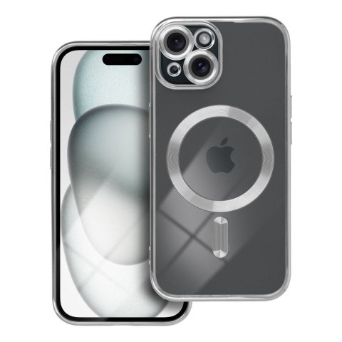 Etui ELECTRO MAG COVER kompatybilny z MagSafe do iPhone 15 srebrny