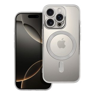 Etui ELECTRO MAG COVER kompatybilny z MagSafe do iPhone 16 Pro srebrny