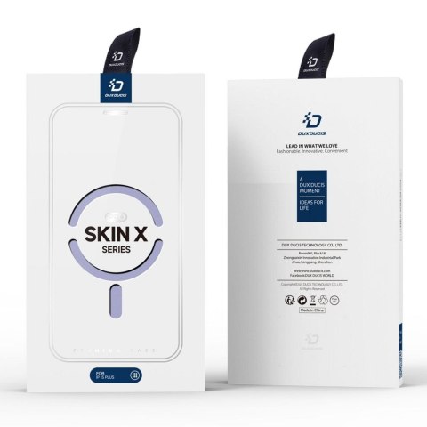 DUX DUCIS Etui SKIN X PRO kompatybilna z MagSafe do iPhone 15 Plus fioletowa