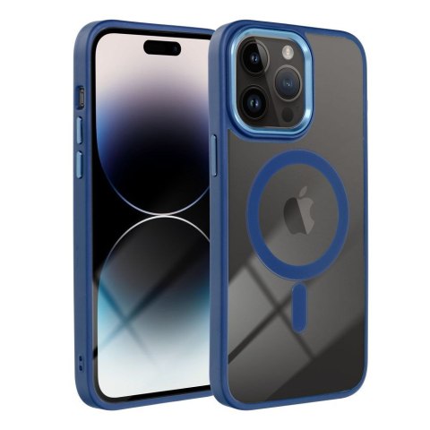 Futerał COLOR EDGE MAG COVER kompatybilny z MagSafe do IPHONE 12 / 12 Pro niebieski