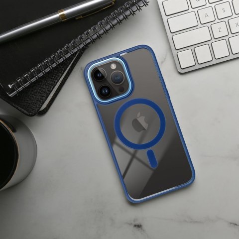 Futerał COLOR EDGE MAG COVER kompatybilny z MagSafe do IPHONE 12 / 12 Pro niebieski