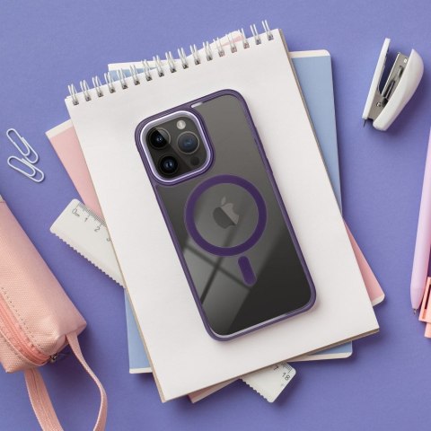 Etui COLOR EDGE MAG COVER kompatybilny z MagSafe do iPhone 15 Pro Max fioletowy