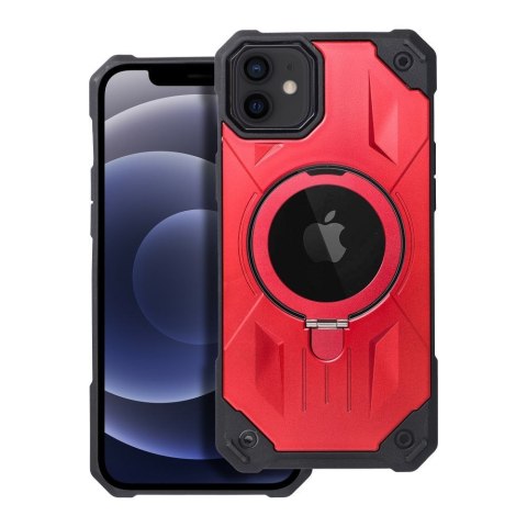 Futerał ARMOR MAG COVER kompatybilny z MagSafe do IPHONE 12 / 12 Pro czerwony