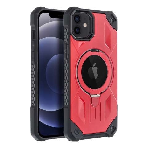 Futerał ARMOR MAG COVER kompatybilny z MagSafe do IPHONE 12 / 12 Pro czerwony