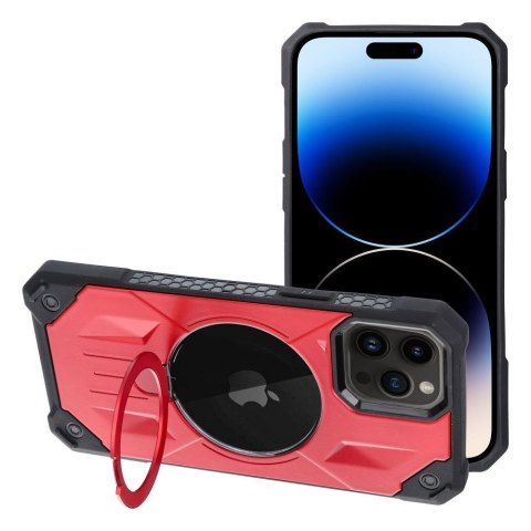 Etui ARMOR MAG COVER kompatybilny z MagSafe do iPhone 14 Pro czerwony