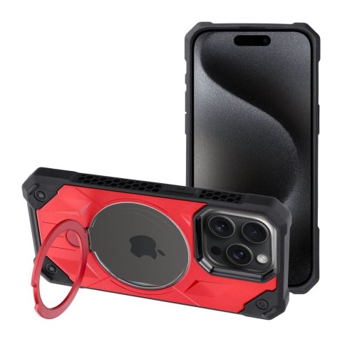 Etui ARMOR MAG COVER kompatybilny z MagSafe do iPhone 15 Pro Max czerwony