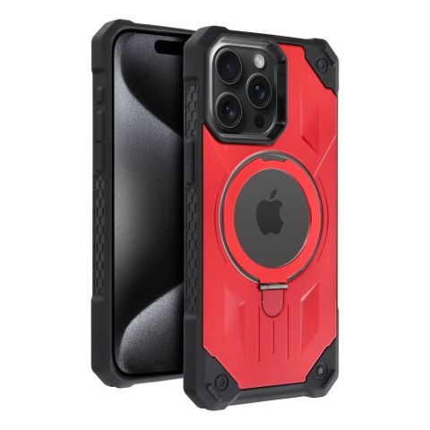 Etui ARMOR MAG COVER kompatybilny z MagSafe do iPhone 15 Pro Max czerwony
