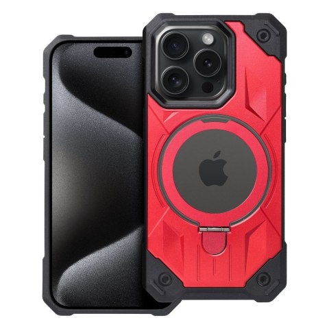 Etui ARMOR MAG COVER kompatybilny z MagSafe do iPhone 15 Pro czerwony